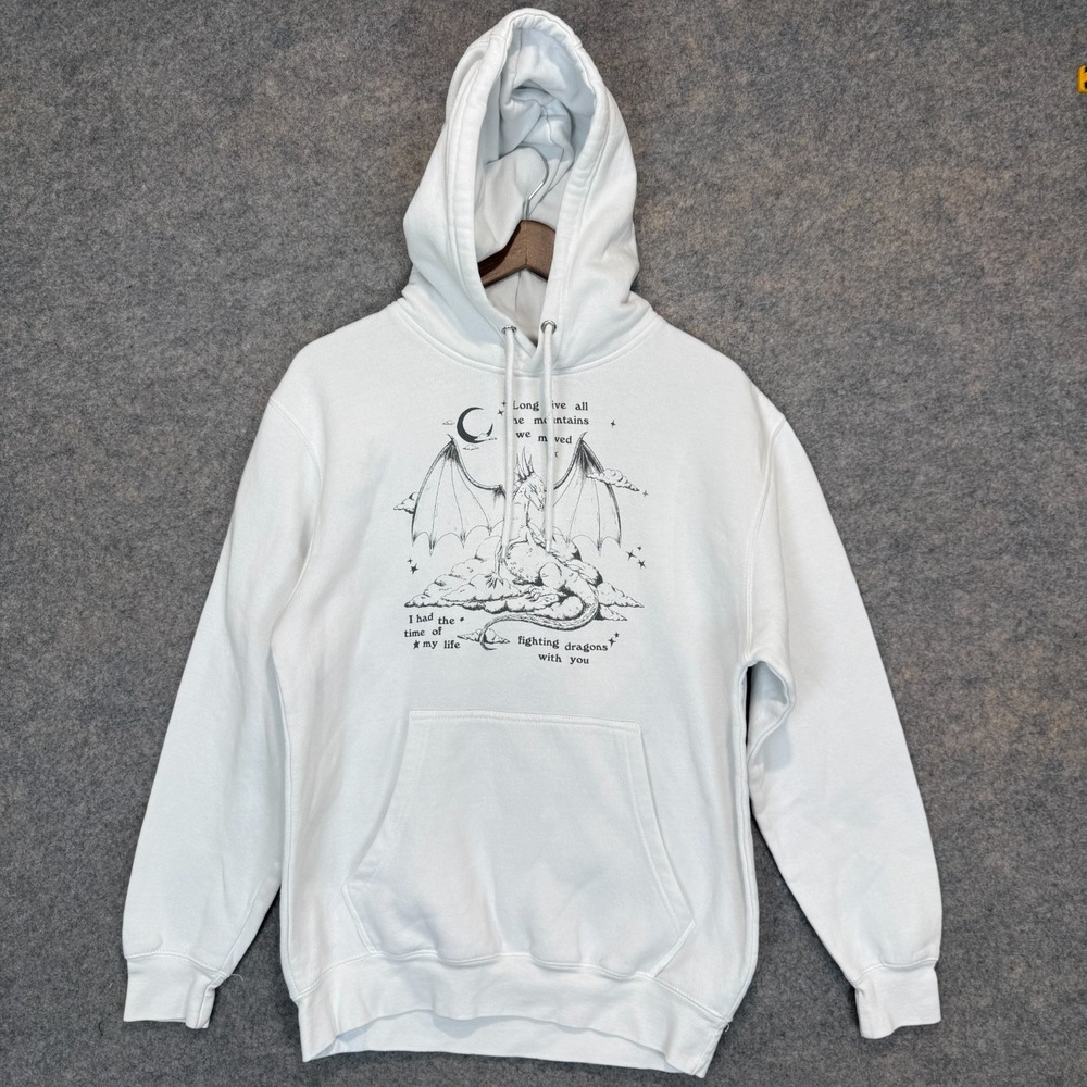 Taylor Swift Fighting Dragons With You Hoodie Sweatshirt Adult Medium Music